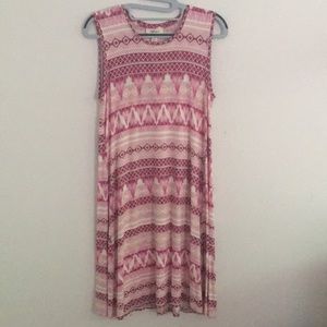 Pink Tribal Pattern Dress